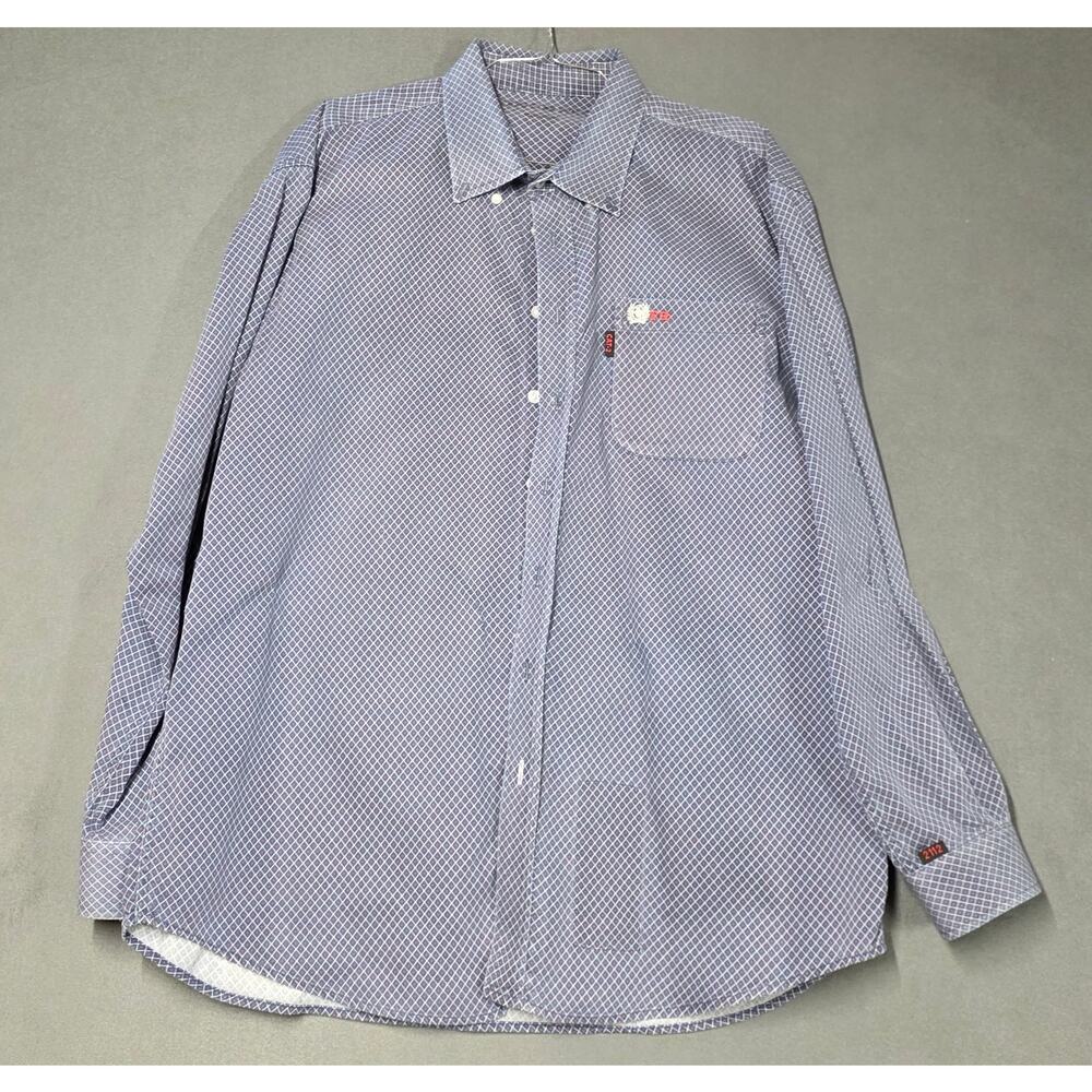 Cinch WRX FR Shirt Men XXL Button Up Utility Mechanical Construction-STARCHED